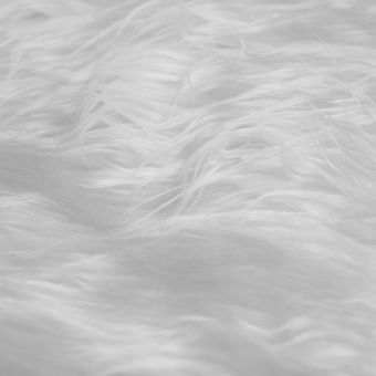 Tissu fausse fourrure barbe Noël blanc