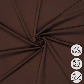 Maille lycra stretch maillot de bain unie marron chocolat