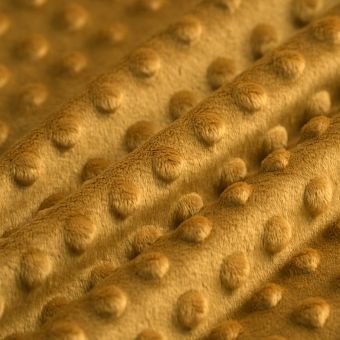 Tissu polaire minky Minnie pois uni camel