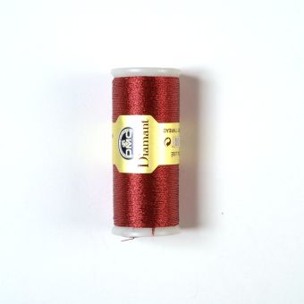 Fil à broder métallisé Diamant rouge