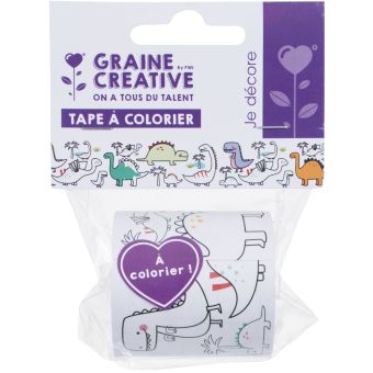 Ruban adhésif à colorier dinosaures