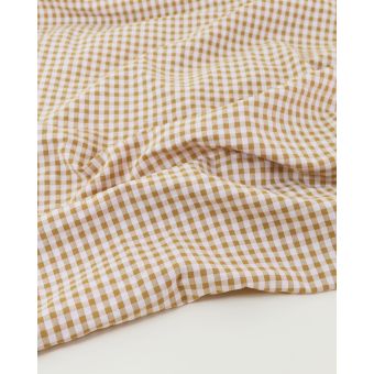 Seersucker Vichy - miel - 1,5 m x laize 150