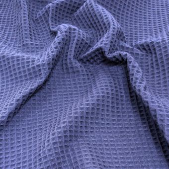 Tissu nid d'abeille collection RUCHE Bleu marine