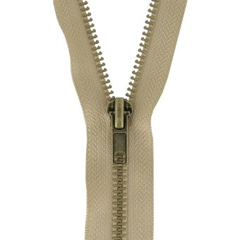 Fermeture laiton séparable n°5 - 80 cm Beige