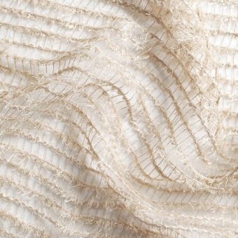 Tissu gaze filet légèrement satiné taupe 275cm