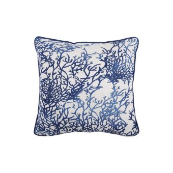 Coussin imprimé Calédonie bleu 40 x 40 cm