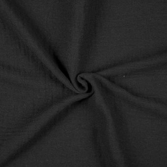 Tissu double gaze Gaby coton noir