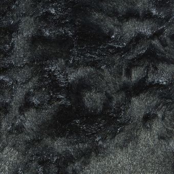 Fausse fourrure légère unie Flavie noire