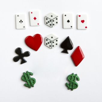Sachet boutons fantaisie poker