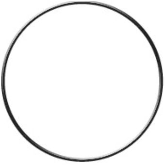 Cercle nu métal noir 150mm Fait en France