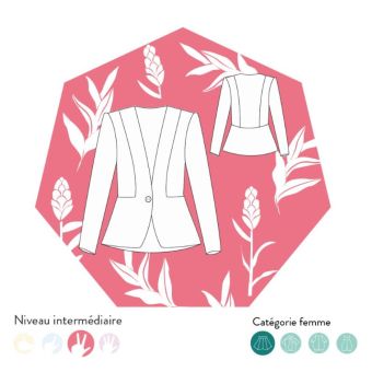 Patron Ginger veste femme du 34 au 48 - Les Patronnes