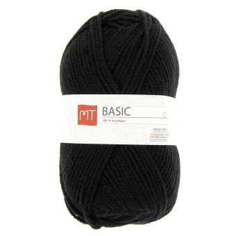 Pelote de fil à tricoter MT basic noire