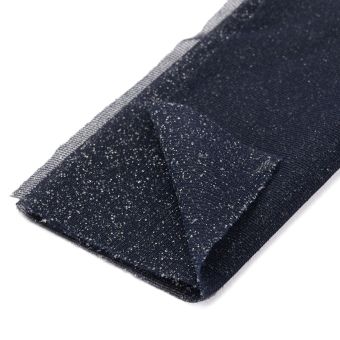 Pièce thermocollante polyester bleu marine