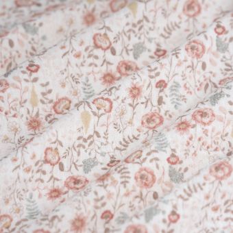 Tissu double gaze indienne rose