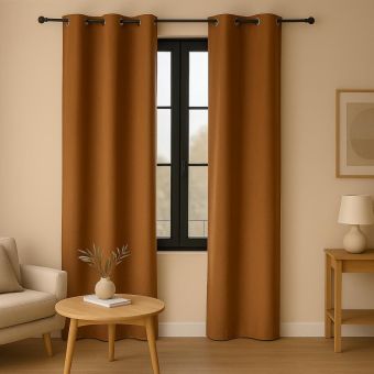 Rideau milly caramel 140x250 cm