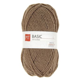 Pelote de fil à tricoter MT basic taupe