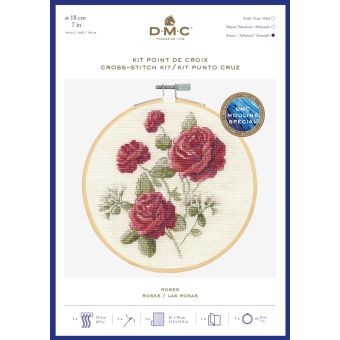 Kit point de croix Rose rouge