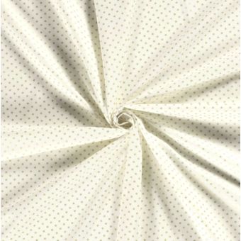 Tissu coton de Noël étoile doré écru