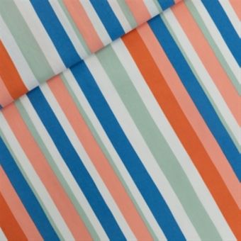Toile coton rayures multico pastel - See You At Six