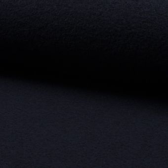 Tissu laine bouillie bleu marine foncé