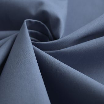 Tissu coton uni Cristina bleu denim