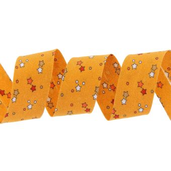 Biais étoiles jaune moutarde 30 mm