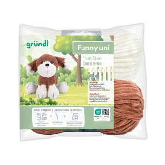 Kit crochet Bennie le Chien – Chien amigurumi moelleux fil Funny OEKO-TEX