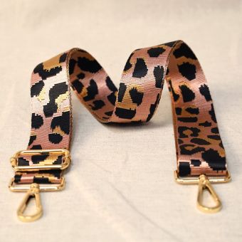 Bandoulière sangle léo rose 40 x 140 cm