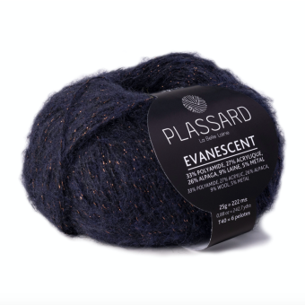 Pelote de fil à tricoter Evanescent 27 marine Plassard