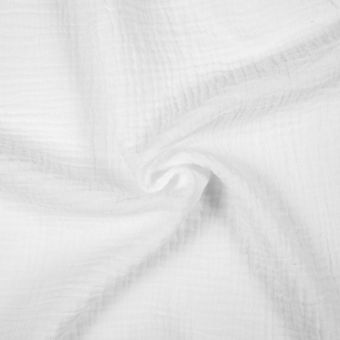Tissu double gaze Gaby blanc