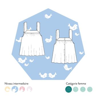 Patron Botticelli top femme du 34 au 48 - Les Patronnes