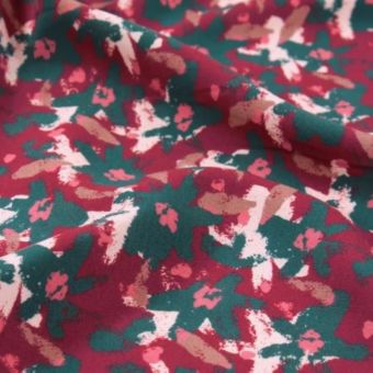 Tissu viscose Edel rouge brique - Églantine et Zoé