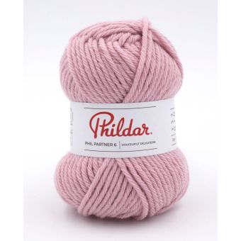 Pelote de fil à tricoter Partner 6 rose - Phildar