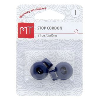 Stop cordon rond 1 trou bleu marine