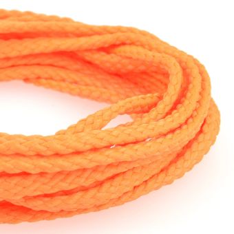 Cordon polyester 5mm orange fluo