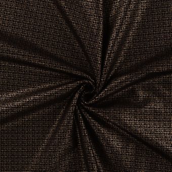 Maille milano mini carré doré noir