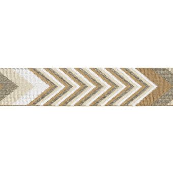 Sangle fantaisie chevron rayée lurex 38mm
