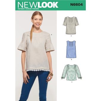 Patron New Look 6604 - blouse femme