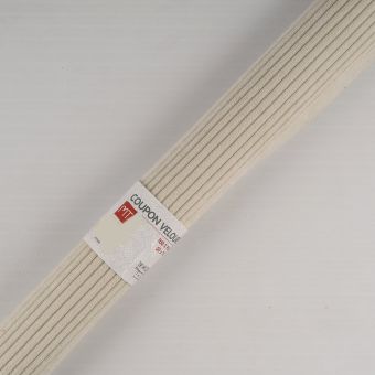 Coupon de tissu velours côtelé écru 50x70cm