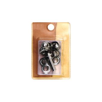 10 petits oeillets 10mm et outil couleur bronze