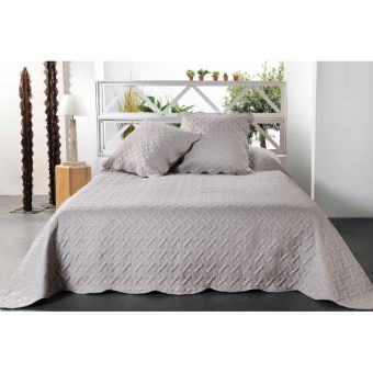 Boutis contemporain gris - 250x260cm - Gris