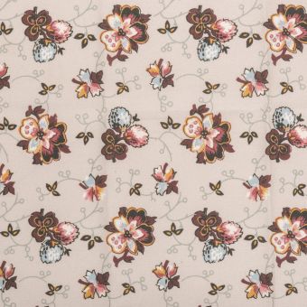 Coupon de tissu fleurs 