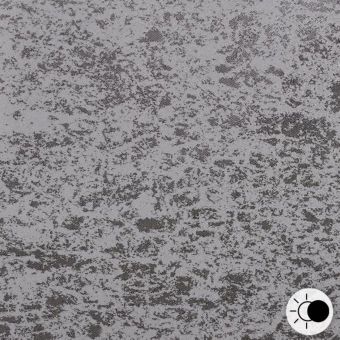 Tissu damassé gris occultant enduit x3 effet matière satiné