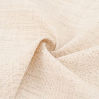Toile chinée lin mélangé stretch beige - Origine France