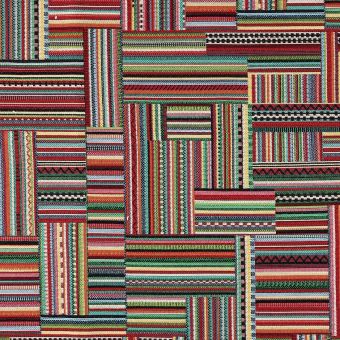Tissu jacquard rayures déstructurées