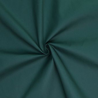 Tissu popeline de coton Vert bouteille - designers-factory (3m x 1m46)