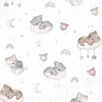 Tissu French Terry Chaton Dodo, coupon 1m x laize (145cm)