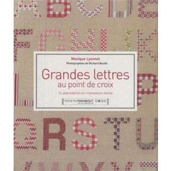 Livre Grandes lettres au point de croix