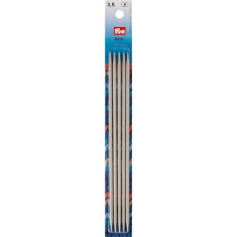 Aiguilles à tricoter doubles pointes, gris perle ou gris