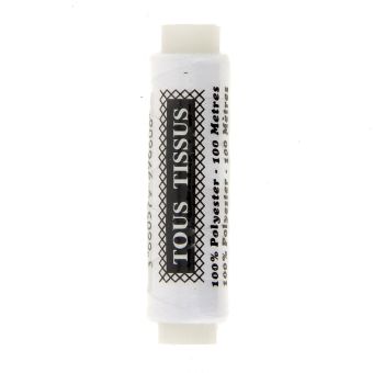 Fil à coudre polyester blanc